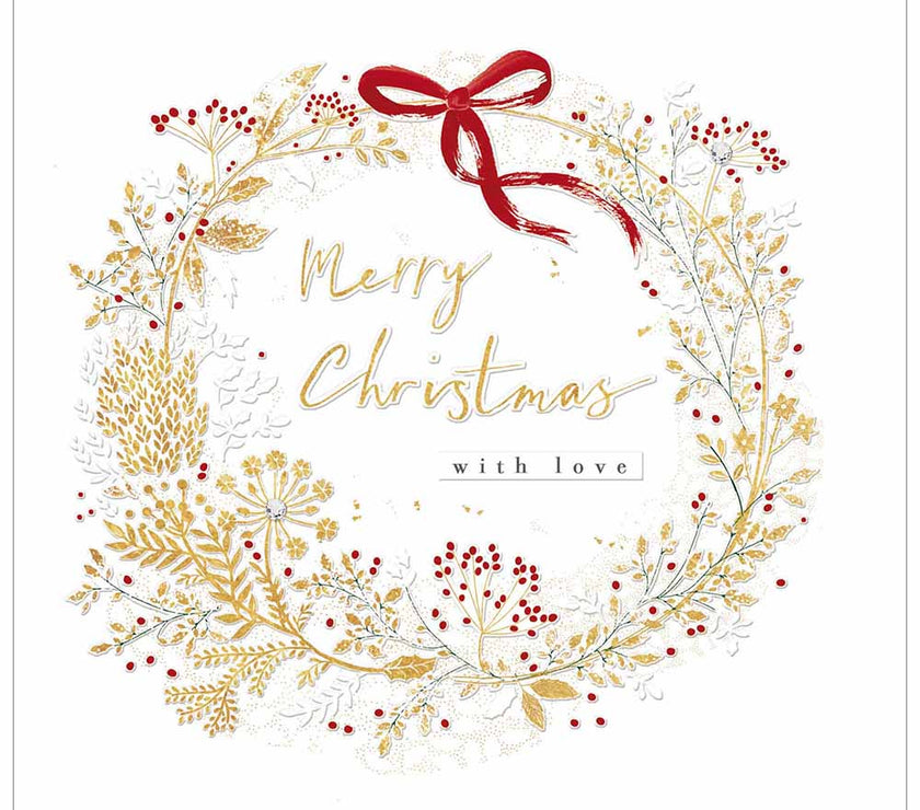Wreath Merry Christmas Card