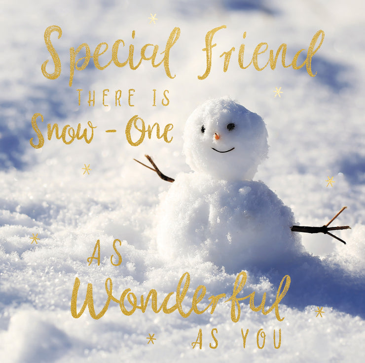 Snowman Special Friend Christmas Card