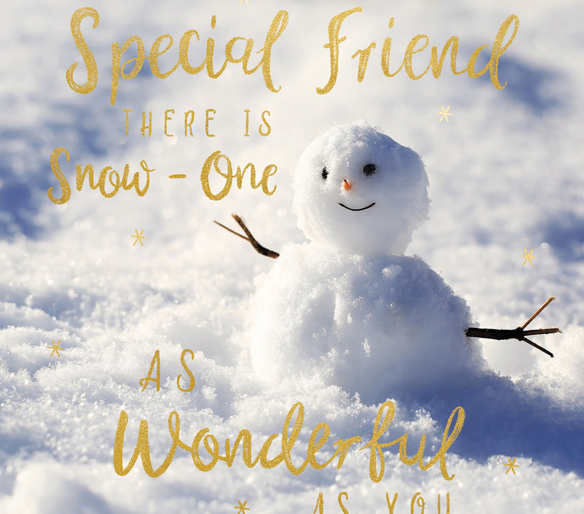 Snowman Special Friend Christmas Card