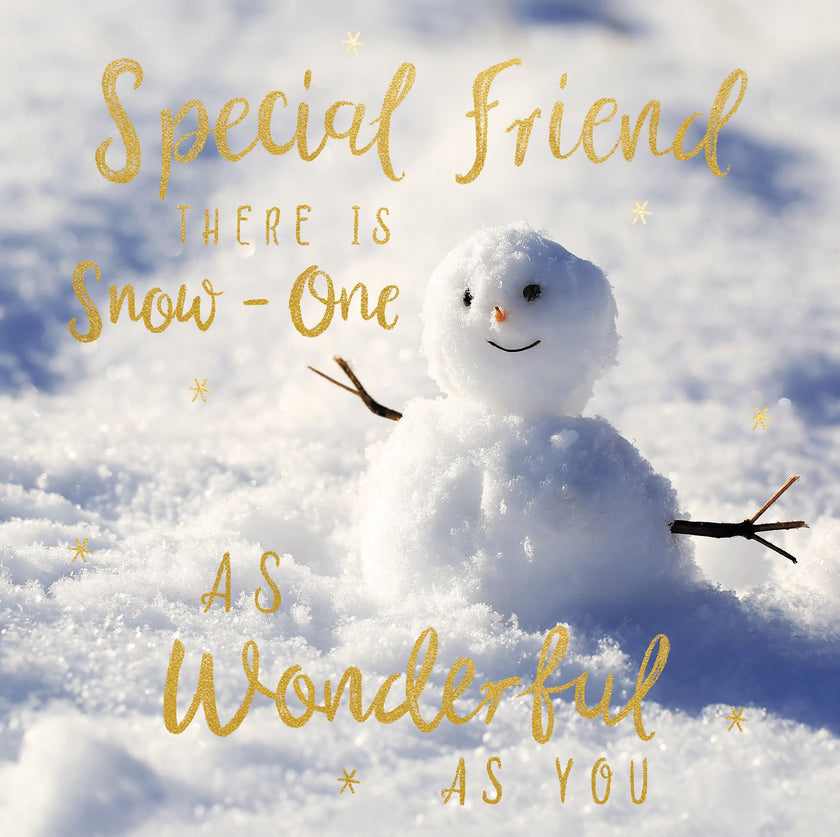 Snowman Special Friend Christmas Card