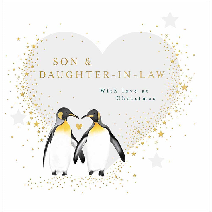 Penguin Son and Daughter-In-Law Christmas Card