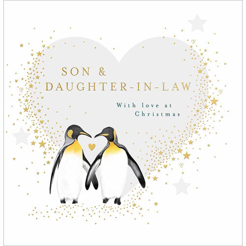 Penguin Son and Daughter-In-Law Christmas Card