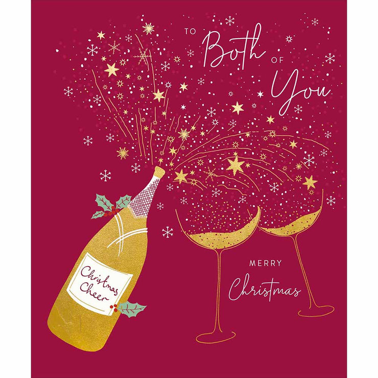 Peach and Prosecco Both of You Christmas Card
