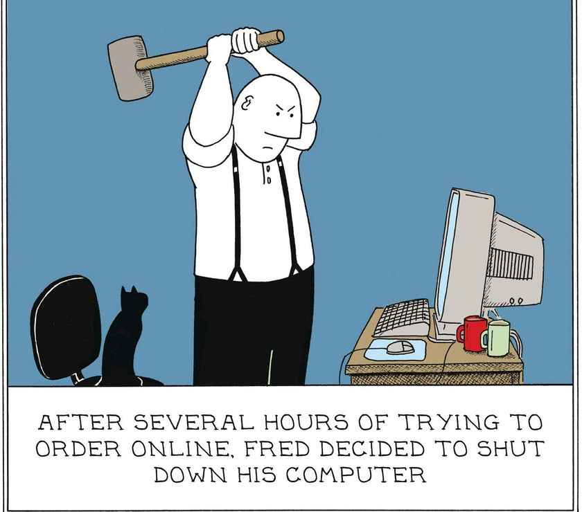 Fred Shut Down The Computer Birthday Card