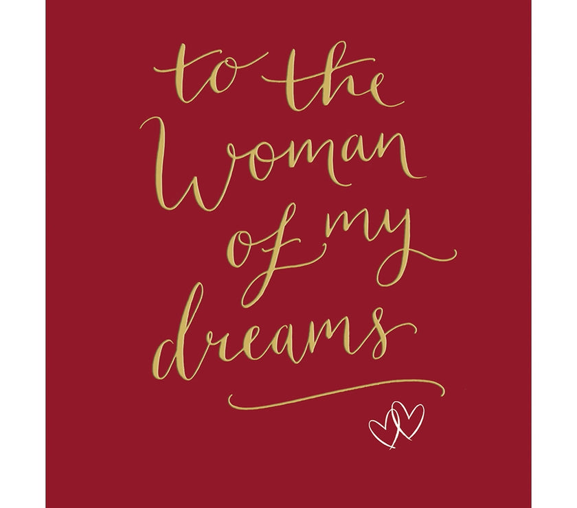 Woman Of My Dreams Valentine Card