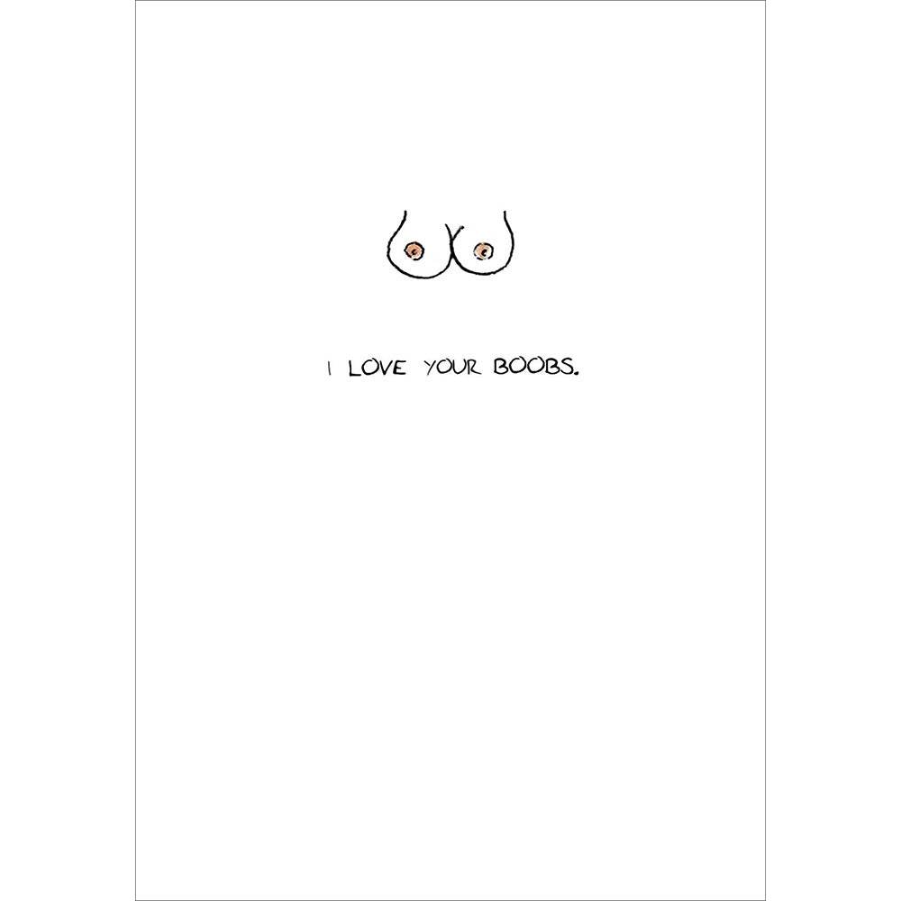 I Love Your Boobs Valentine Card - House of Cards