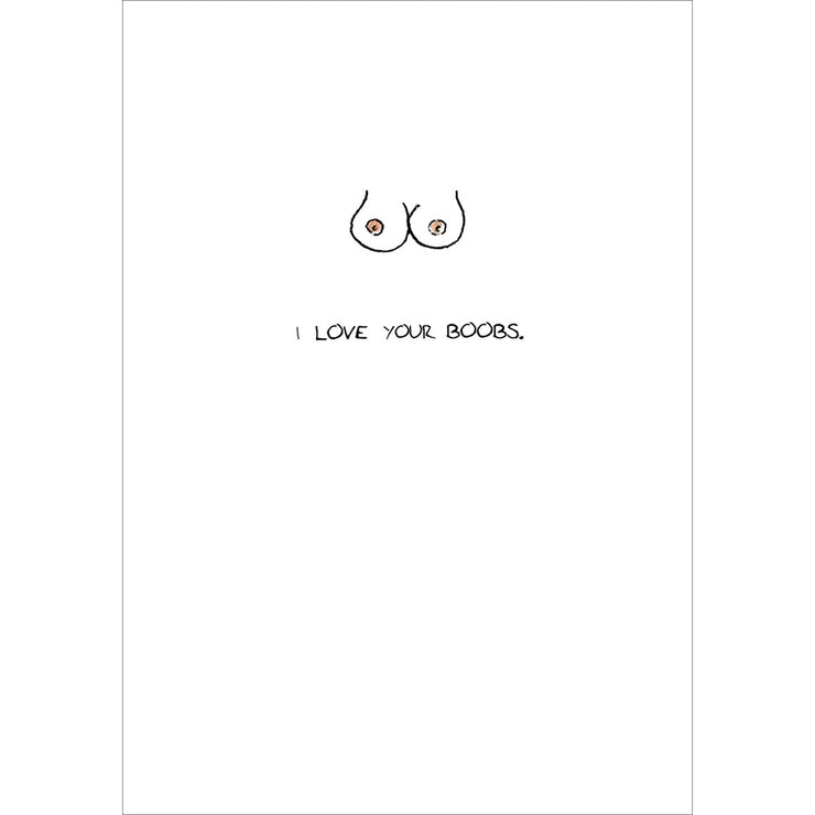 I Love Your Boobs Valentine Card