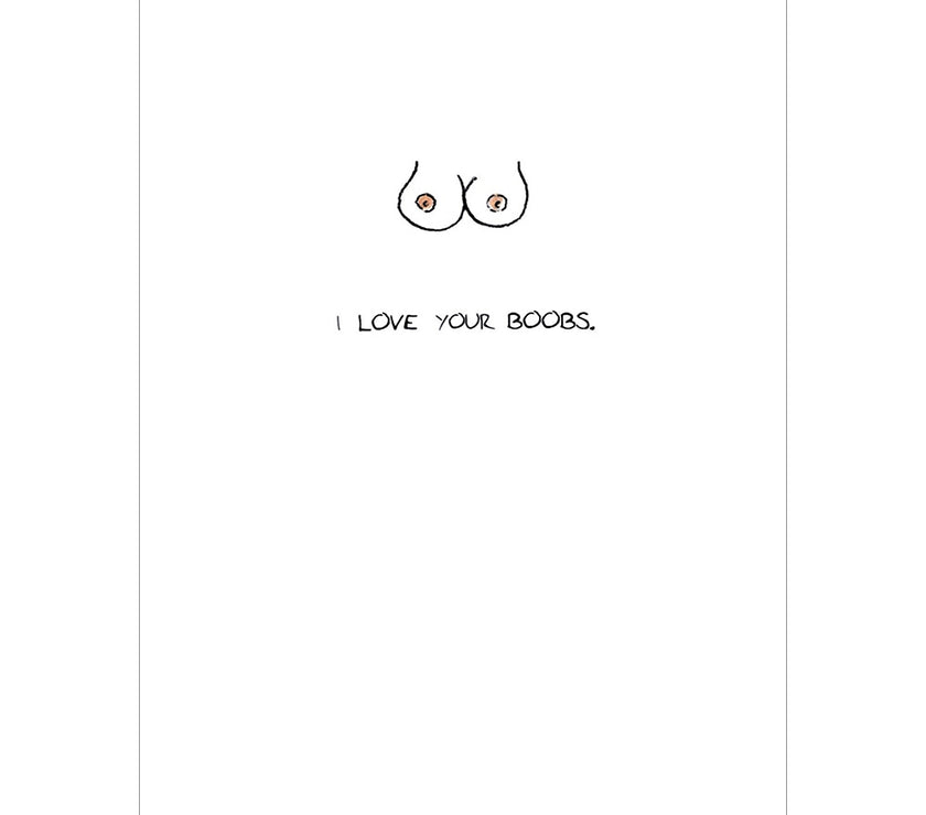 I Love Your Boobs Valentine Card