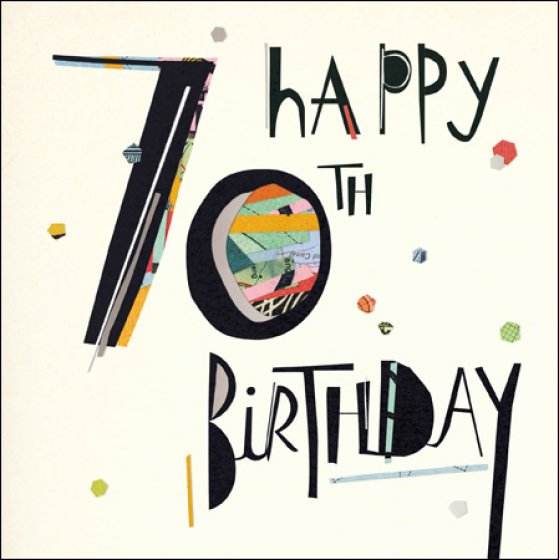 Happy 70th Birthday Card - House of Cards