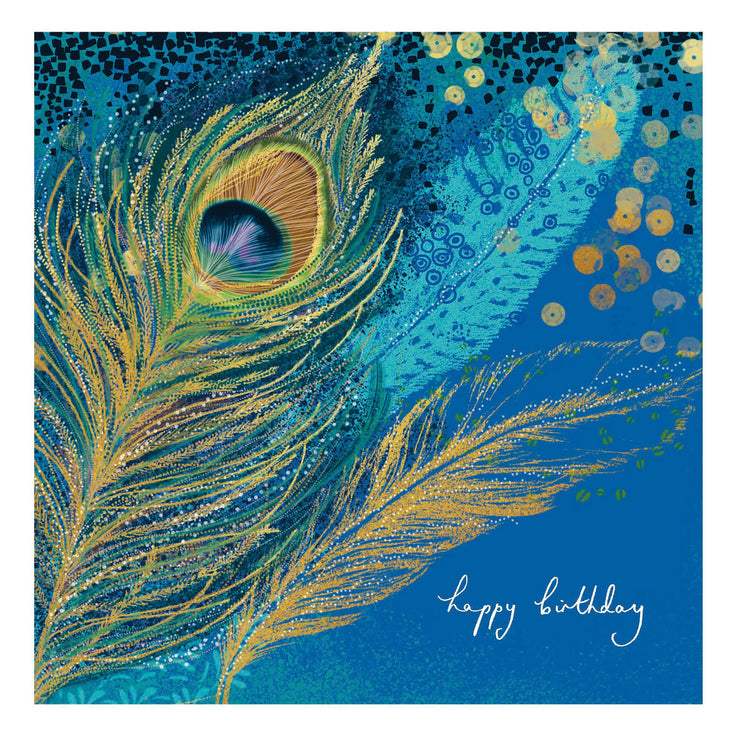 Opium - Peacock Feather Greeting Card