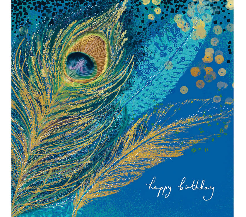 Opium - Peacock Feather Greeting Card