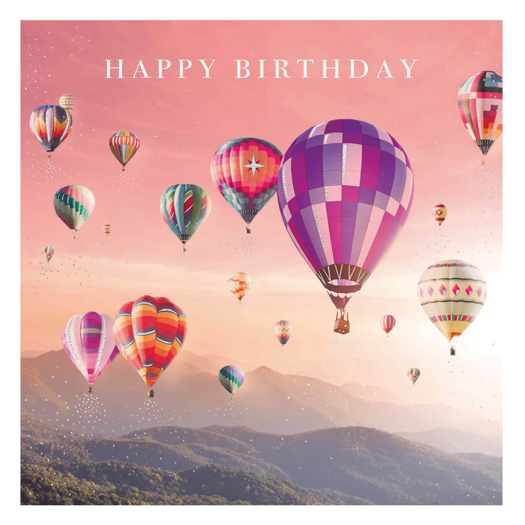 Framed Esprit Hot Air Balloons Birthday Card