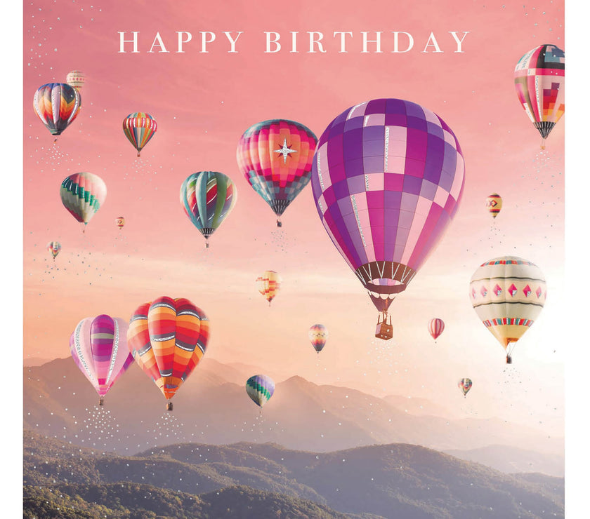 Framed Esprit Hot Air Balloons Birthday Card