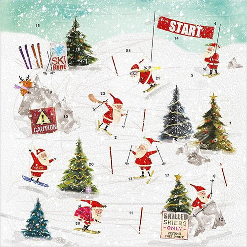 Santas Skiing Advent Calendar