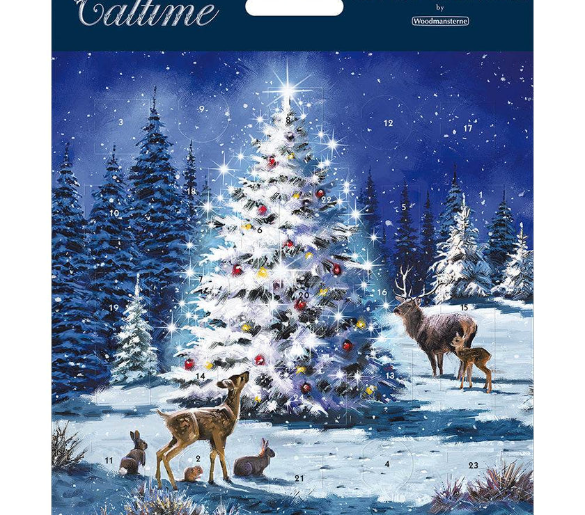 Animals Around Christmas Tree Advent Calendar Card - House of Cards
