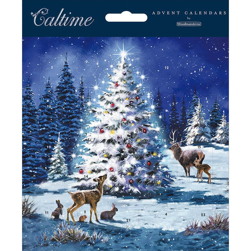 Animals Around Christmas Tree Advent Calendar Card - House of Cards