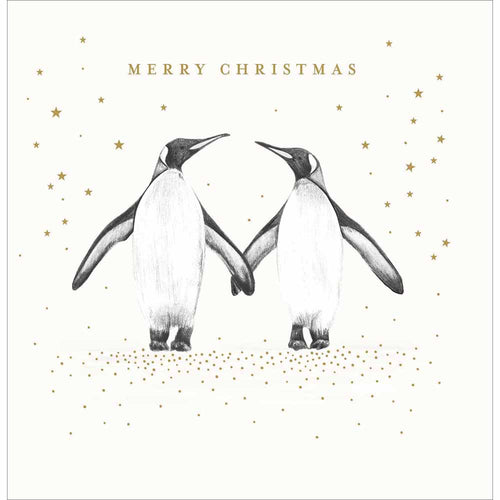 Penguins in Love Christmas Card