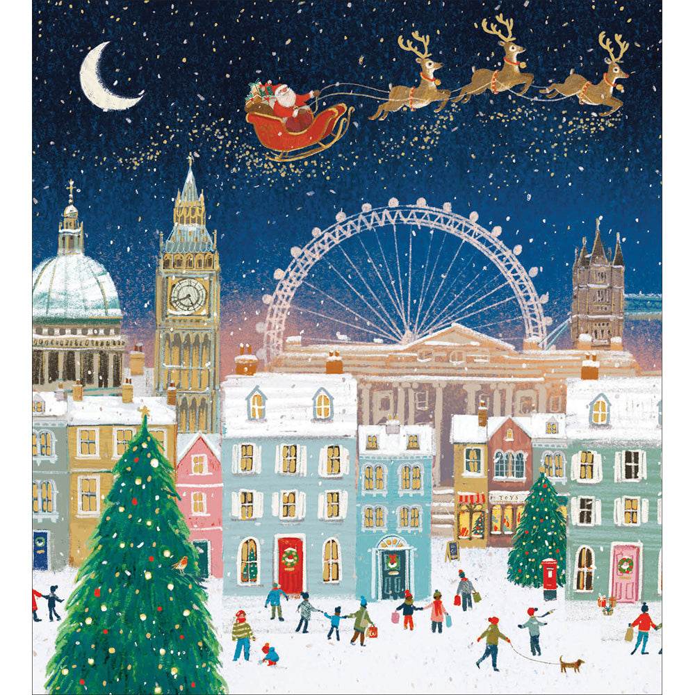 5 Christmas Eve Over London Charity Christmas Cards - House of Cards