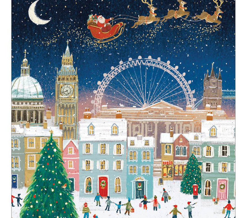 5 Christmas Eve Over London Charity Christmas Cards - House of Cards