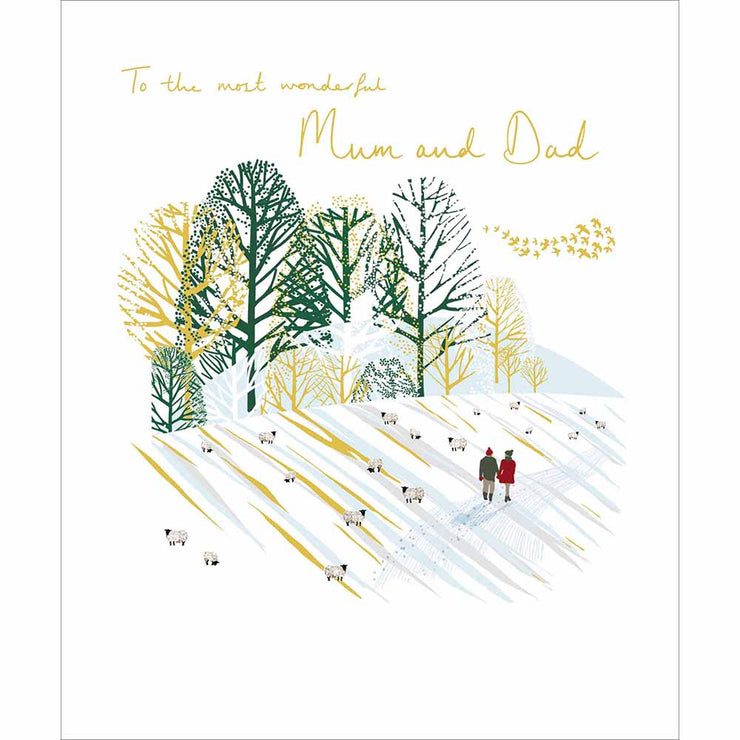 Mum and Dad Stroll Christmas Card
