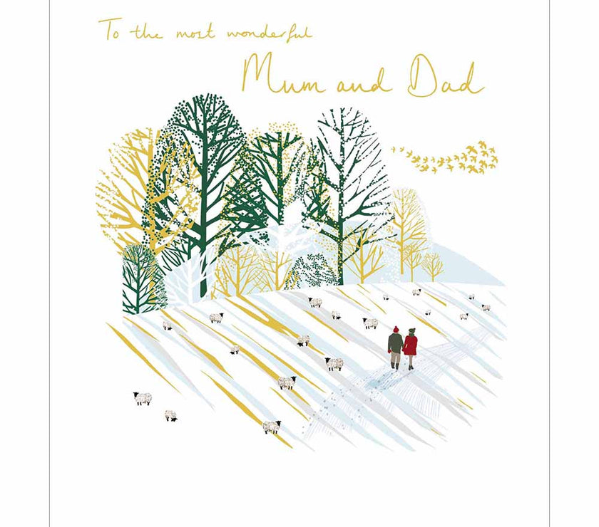 Mum and Dad Stroll Christmas Card