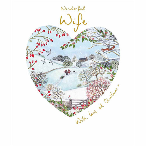 Wife Winter Walk Christmas Card