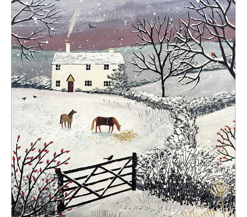 Box of 8 Snowy Winter Farmyard Christmas Cards