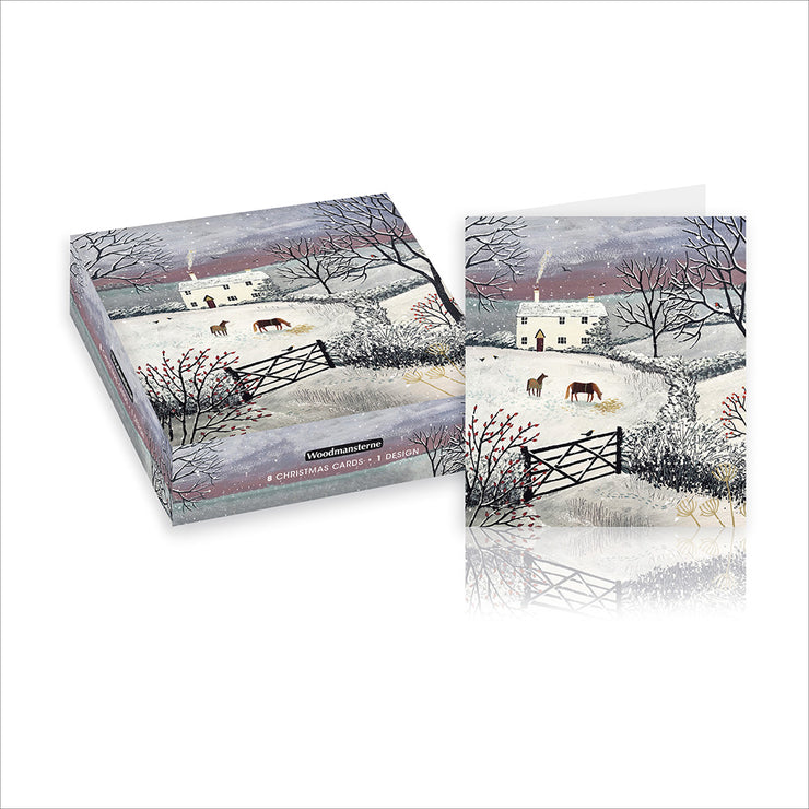 Box of 8 Snowy Winter Farmyard Christmas Cards