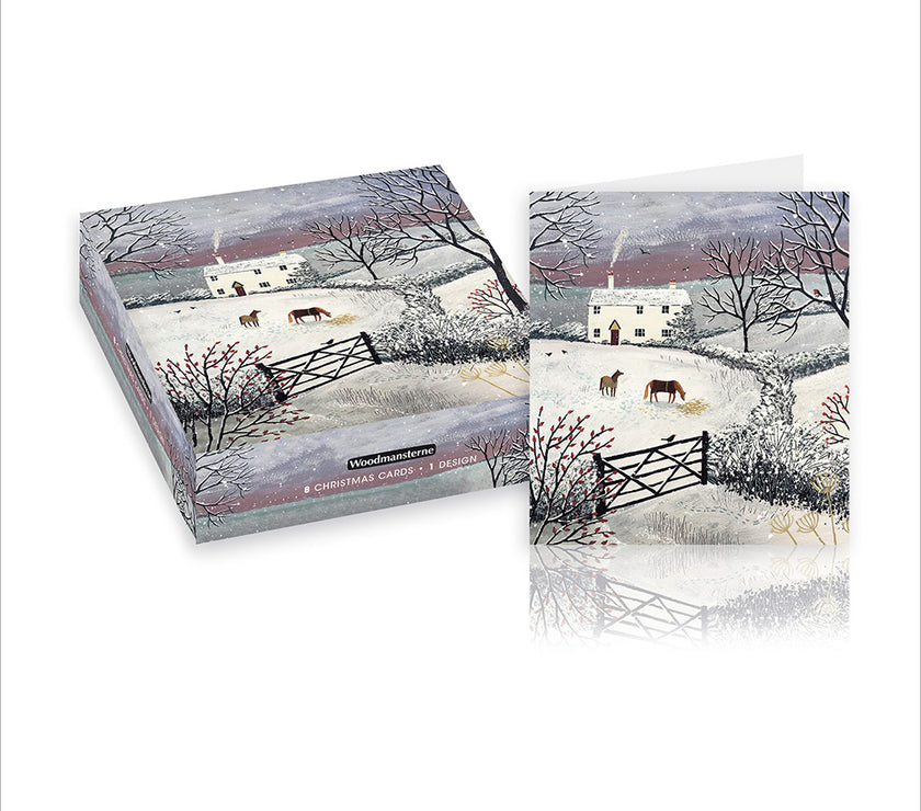 Box of 8 Snowy Winter Farmyard Christmas Cards