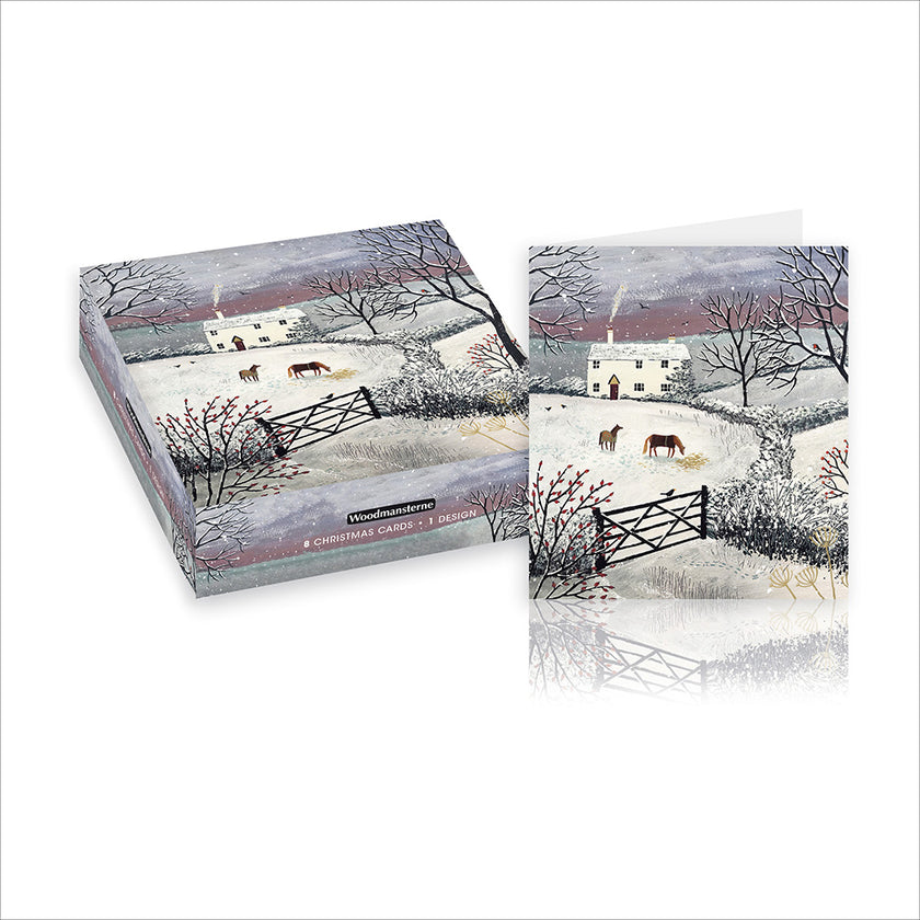Box of 8 Snowy Winter Farmyard Christmas Cards