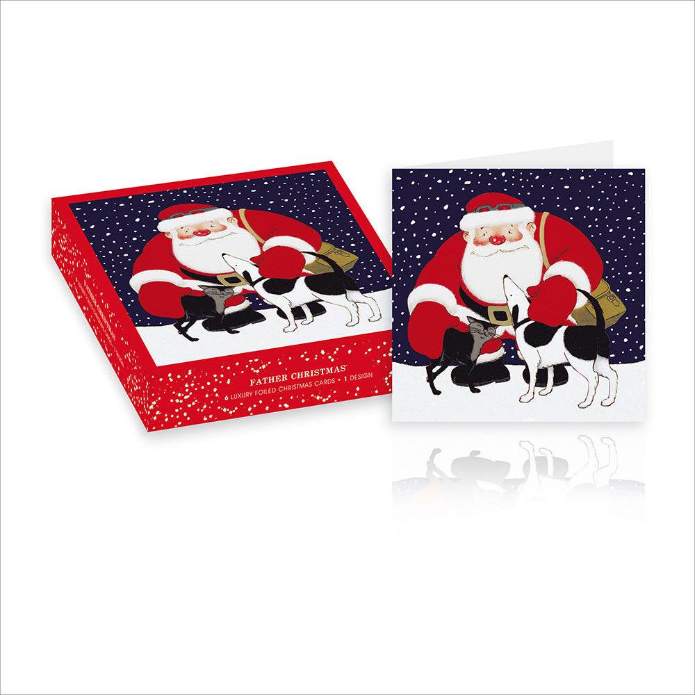 Box of 6 Raymond Briggs Father Christmas Cards - House of Cards