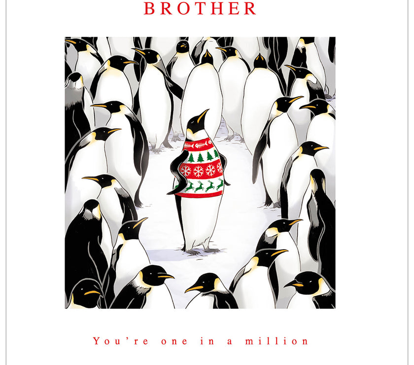 Penguin Brother Christmas Card
