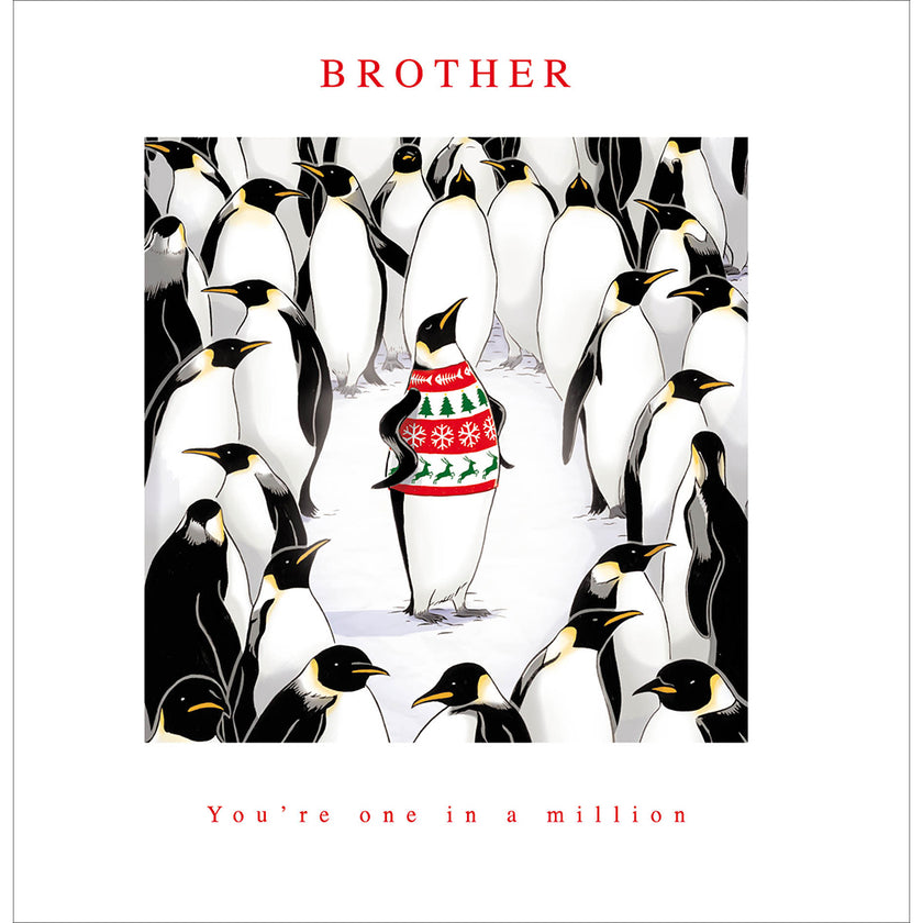 Penguin Brother Christmas Card