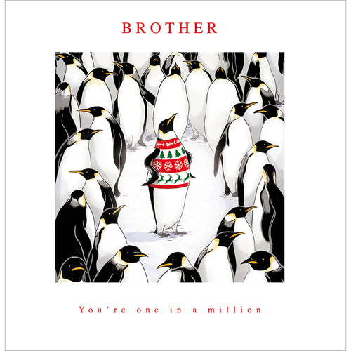 Penguin Brother Christmas Card