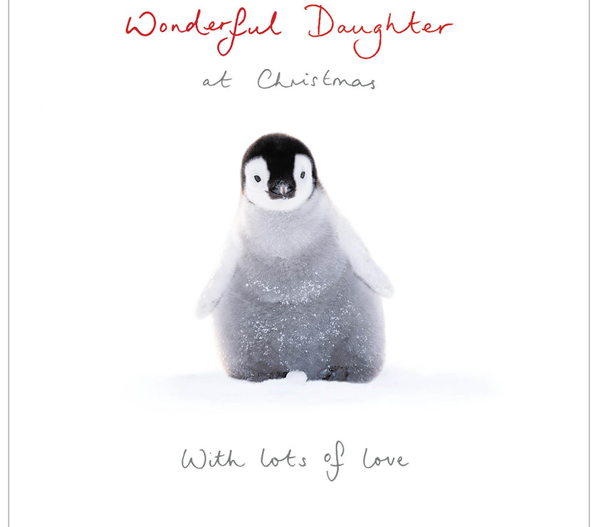 Wonderful Daughter Penguin Christmas Card