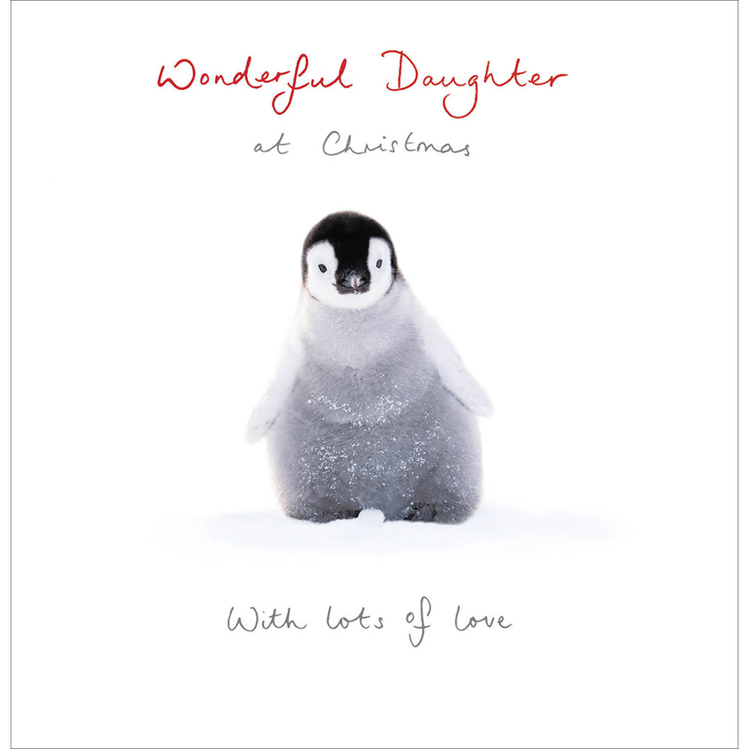 Wonderful Daughter Penguin Christmas Card