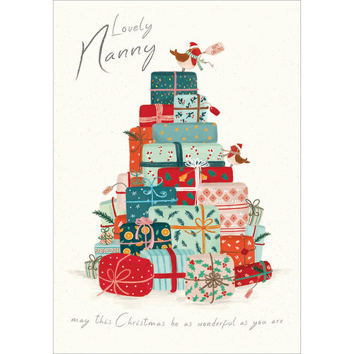 Lovely Nanny Gift Mountain Christmas Card