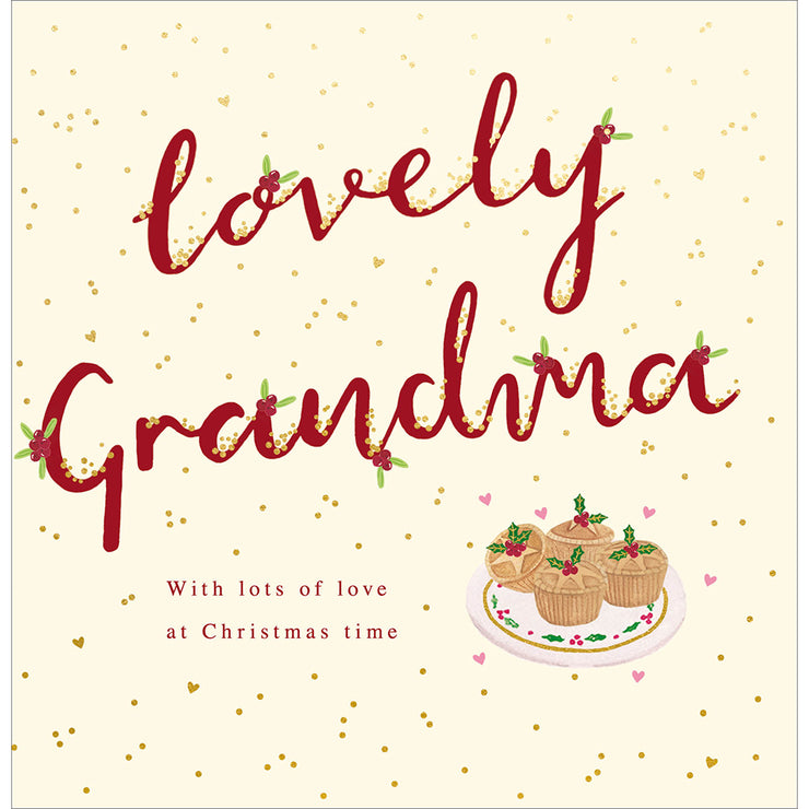 Grandma Mince Pie Christmas Card
