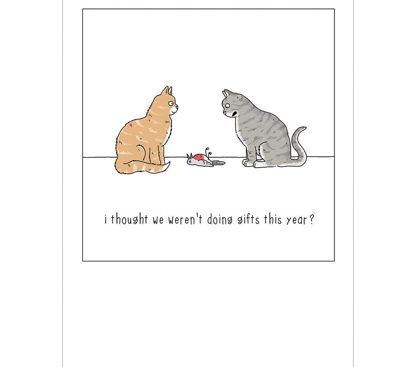 Cats No Gifts This Year Christmas Card
