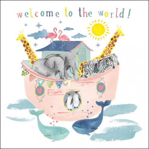 Noah's Ark New Baby Greeting Card