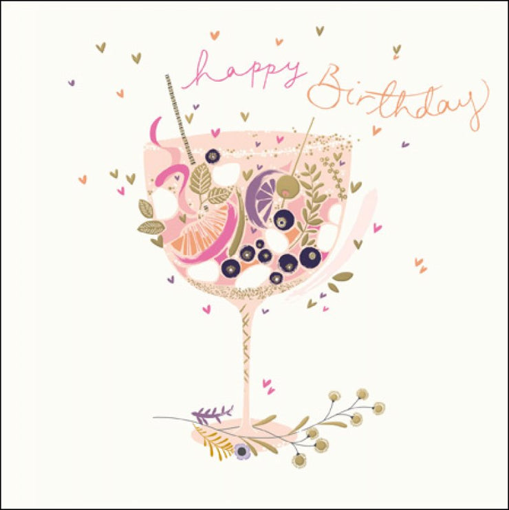 Gin and Tonic Birthday Card