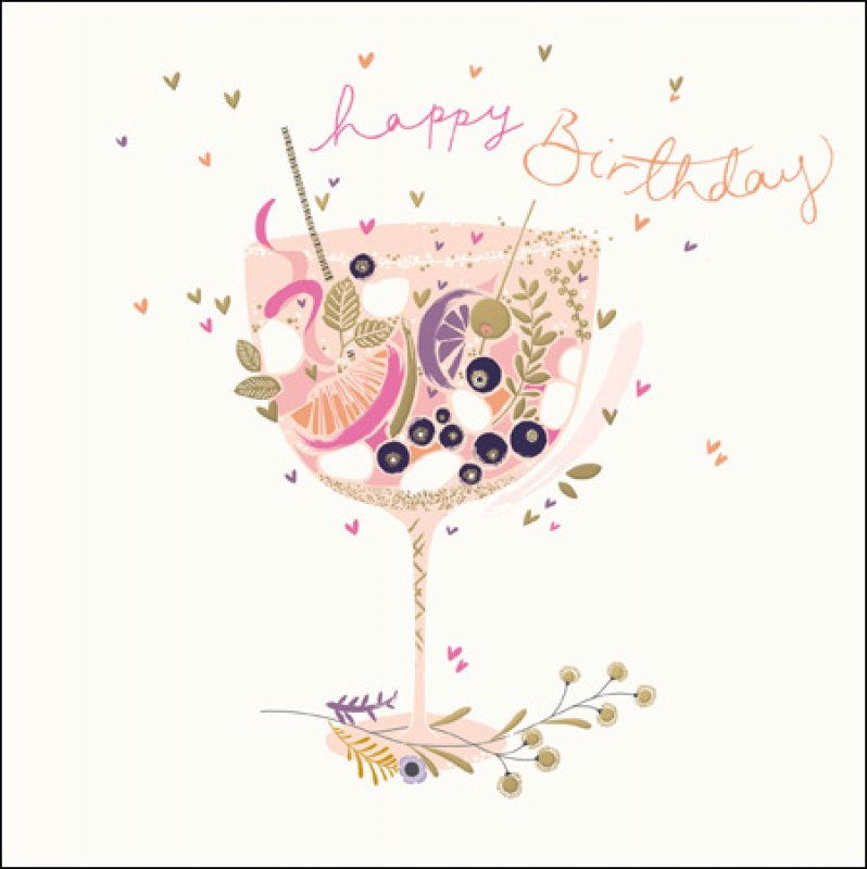 Gin and Tonic Birthday Card