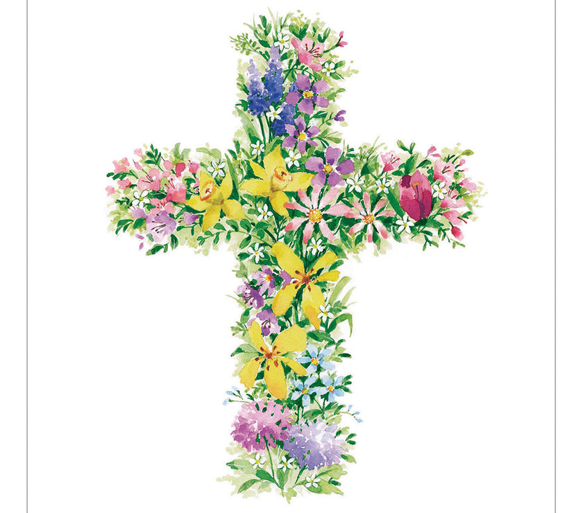 Floral Cross Easter Cards