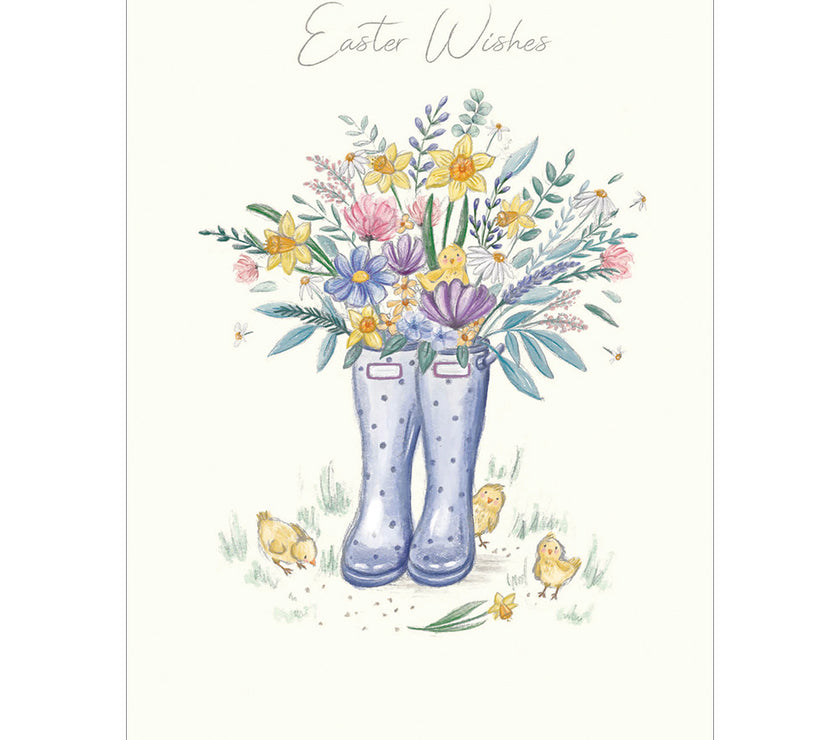 In Bloom Boots Easter Card