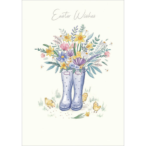 In Bloom Boots Easter Card