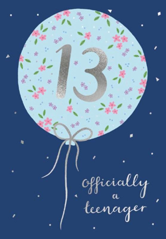 Officially a Teenager 13th Birthday Card - House of Cards