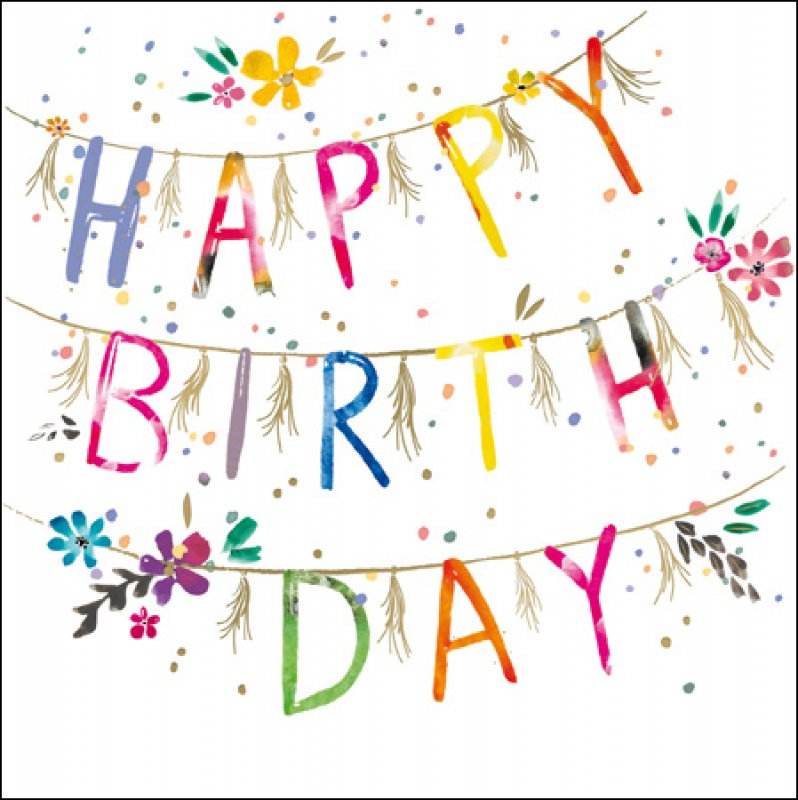 Pink Happy Birthday Card - House of Cards