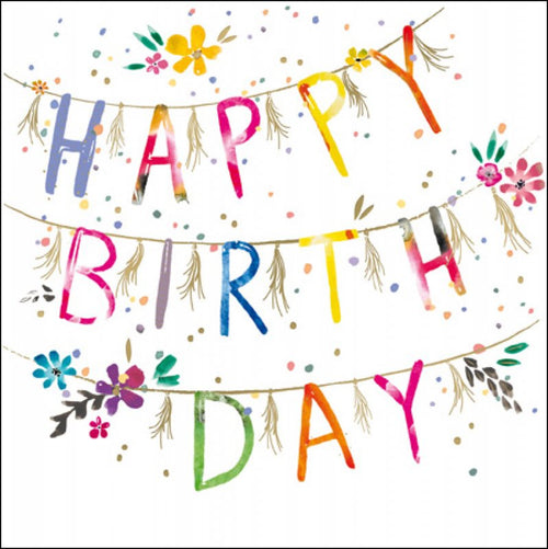 Pink Happy Birthday Card