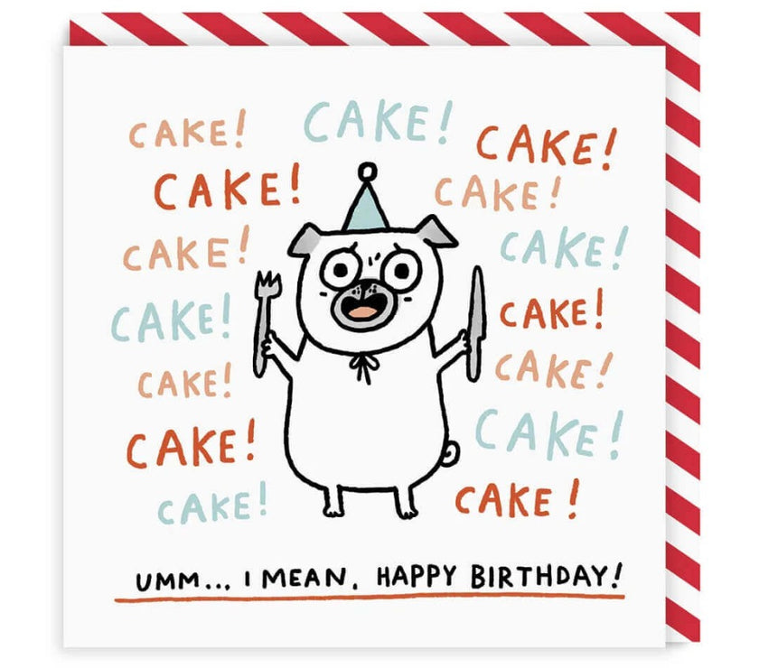 Cake Dog Greeting Card