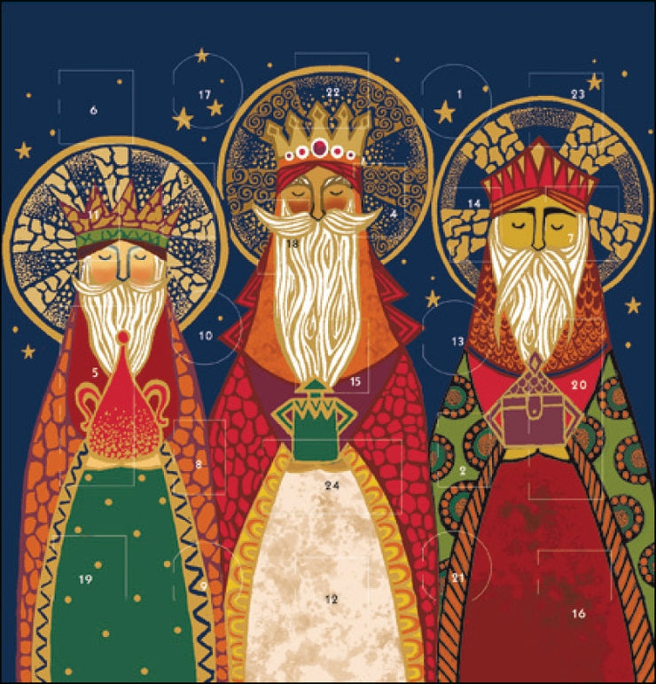 Three Kings Christmas Advent Calendar Card